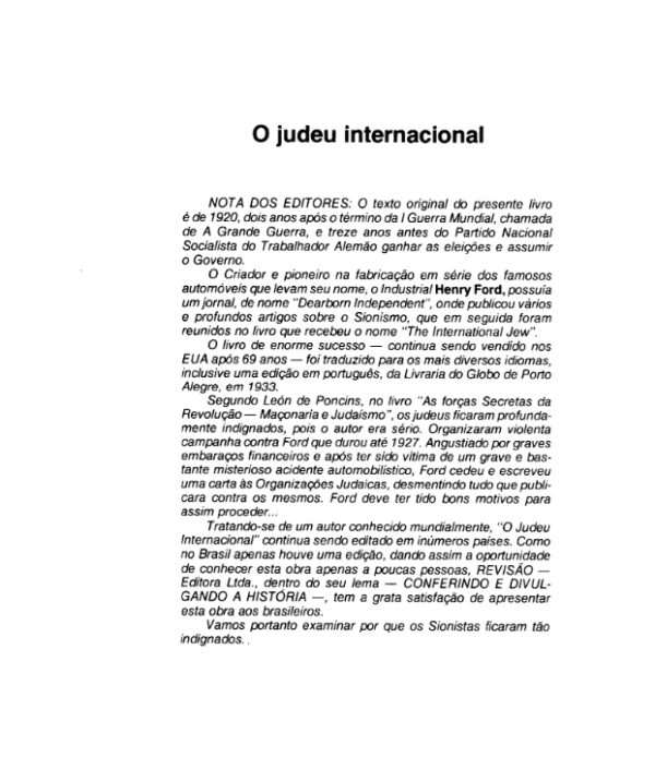 O Judeu Internacional - Henry Ford - Imagem 3